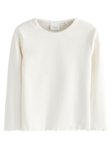 NEXT Mädchen T-Shirt Mit Ausgestelltem Saum Und Streifen Ecru 9-12 Monate von NEXT