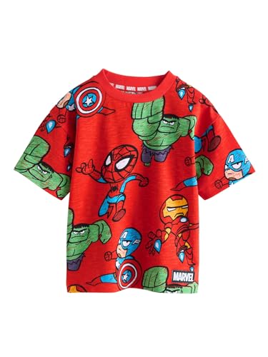 NEXT Marvel T-Shirt mit Allover-Print 100% Baumwolle Rot 18 Monate von NEXT