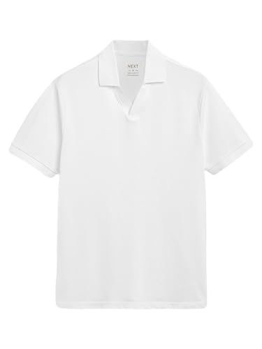 NEXT Piqué-Polo-Shirt mit Reverskragen Weiß XXL von NEXT