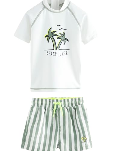 NEXT Rash-Set mit Trägertop und Shorts White/Green 9 Monate von NEXT