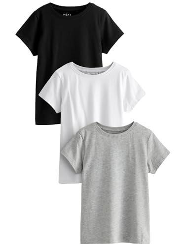 NEXT T-Shirts, 3er-Pack Schwarz/Weiß 6 Jahre von NEXT