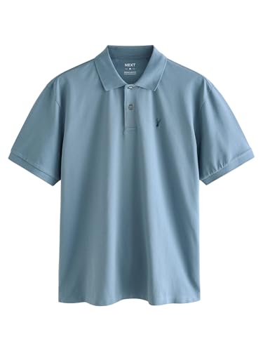NEXT Regular Fit kurzärmeliges Pikee-Poloshirt Airforce Blue XS von NEXT