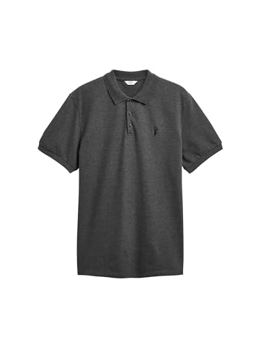 NEXT Regular Fit kurzärmeliges Pikee-Poloshirt Grau Anthrazit 4XL von NEXT