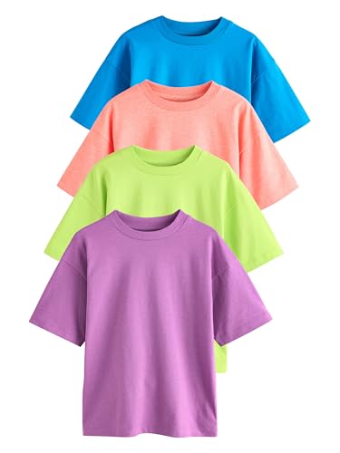 NEXT Relaxed Fit Neon-T-Shirts, 4er-Pack Blue/Green/Coral/Purple 8 Jahre NEXT Relaxed Fit Neon-T-Shirts, 4er-Pack Blue/Green/Coral/Purple 8 Jahre von NEXT