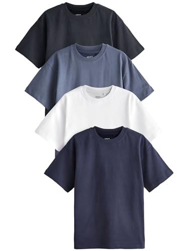 NEXT Relaxed Fit T-Shirts im 4er-Pack Blau 12 Jahre von NEXT