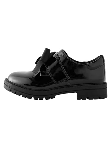 NEXT Robuste Monkstrap-Schulschuhe mit Schleife Black Patent von NEXT