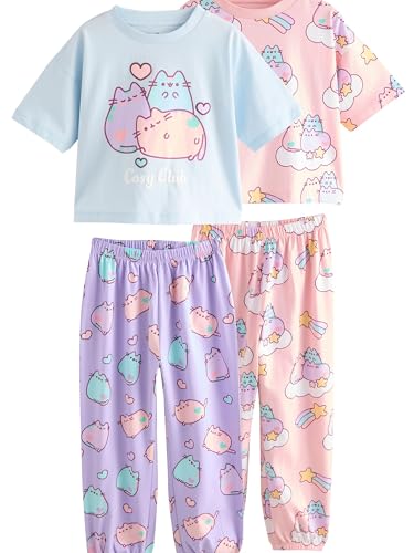 NEXT Schlafanzug mit Jogginghose im 2er-Pack, Pusheen Blue/Pink 8 Jahre von NEXT