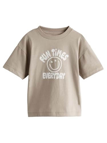NEXT Schlichtes Kurzarm-T-Shirt Neutral Fun Times 2 Jahre von NEXT