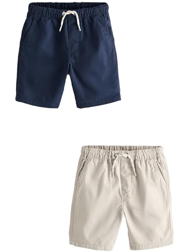 NEXT Schlupf-Shorts im 2er-Pack Marineblau/Steincreme 10 Jahre von NEXT