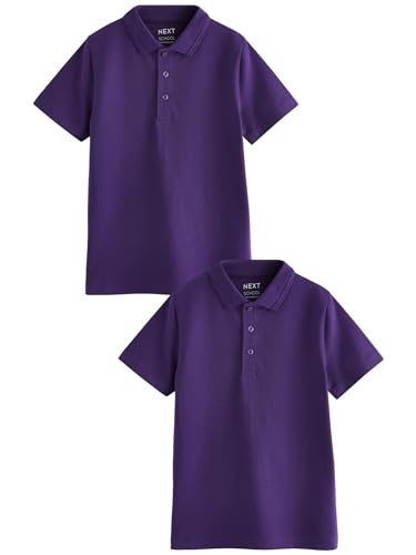 NEXT Schul-Poloshirts aus Baumwolle im 2er-Pack Lila 5 Jahre von NEXT