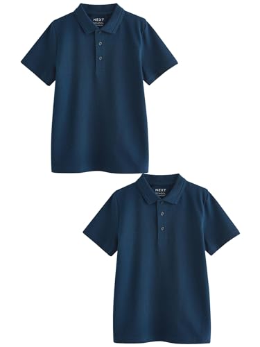 NEXT Schul-Poloshirts aus Baumwolle im 2er-Pack Marineblau 10 Jahre von NEXT