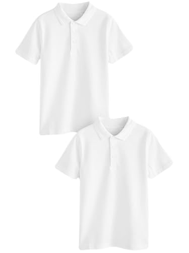 NEXT Schul-Poloshirts aus Baumwolle im 2er-Pack Weiß 12 Jahre von NEXT