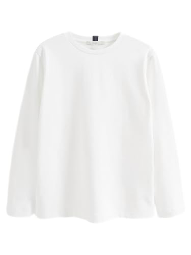 NEXT Schweres Langarmshirt aus 100% Baumwolle Weiß 38 von NEXT