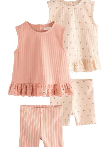 NEXT Set mit Trägertop und Shorts, 2er-Pack Neutral Ditsy 2 Jahre von NEXT