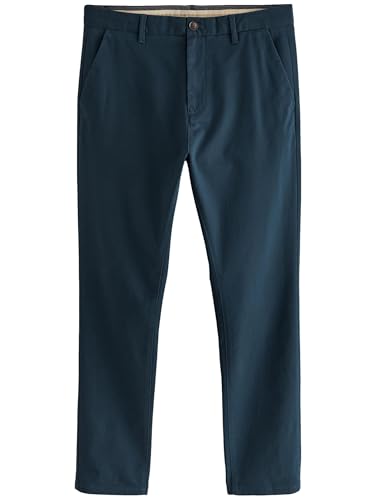 NEXT Skinny Fit Chinohose mit Stretch Blau Dunkel 30 von NEXT