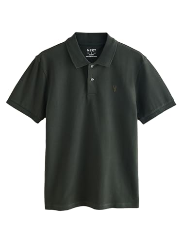 NEXT Slim Fit Piqué-Polohemd Rich Olive Green XS von NEXT