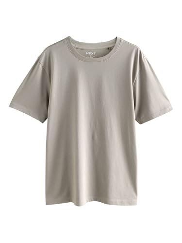 NEXT Slim Fit Rundhals-T-Shirt Neutral Stone M von NEXT