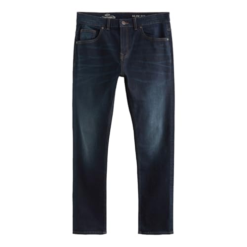 NEXT Authentische Slim Fit Jeans mit Stretch Blau Tief 32 von NEXT