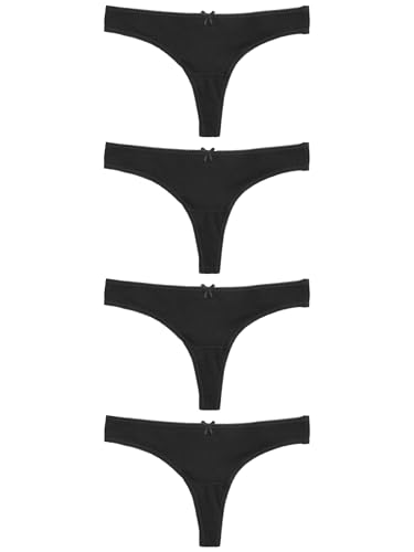 NEXT Slips mit hohem Baumwollanteil, 4er-Pack-String Schwarz 40 von NEXT