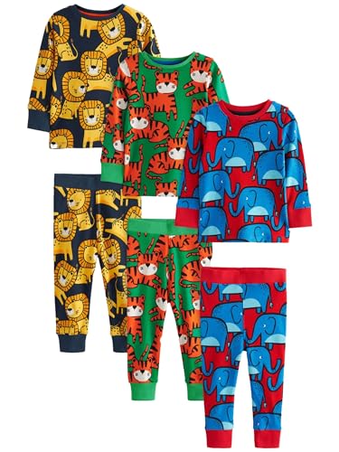 NEXT Snuggle Schlafanzüge, 3er-Pack Bright Animal Print 5 Jahre von NEXT