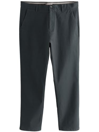 NEXT Straight Fit Chinohose mit Stretch Grau Anthrazit 34 von NEXT