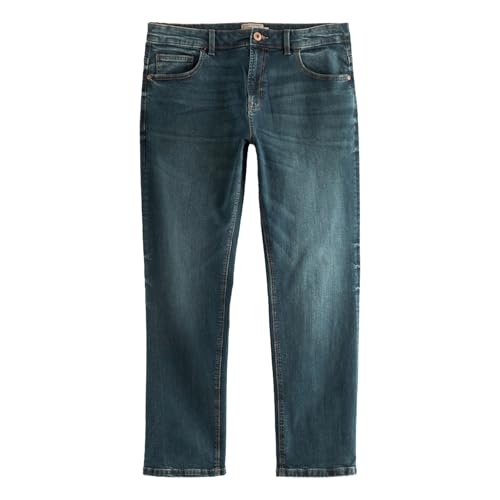 NEXT Straight Fit Stretch-Jeans Mittlerer Farbton 40 Short von NEXT