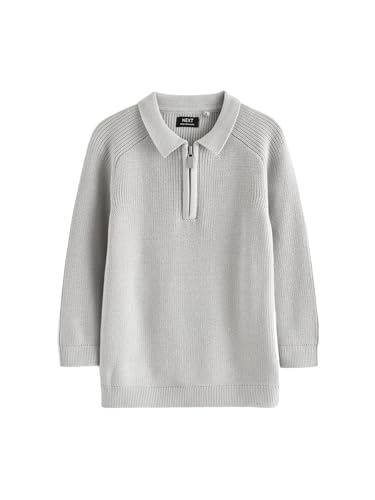 NEXT Strick-Poloshirt mit Langen Ärmeln und RV-Kragen Hellgrau 2 Jahre von NEXT