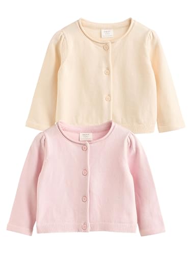 NEXT Strickjacken aus 100% Baumwolle, 2er-Pack Pink/Neutral 2 Jahre von NEXT