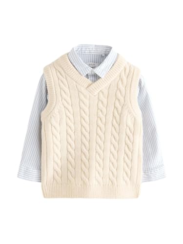 NEXT Strickweste und Hemd im Set Ecru Cream 5 Jahre von NEXT