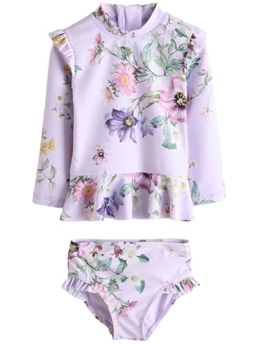 NEXT Sunsafe Bade-Set Lilac Purple Floral 6 Monate von NEXT