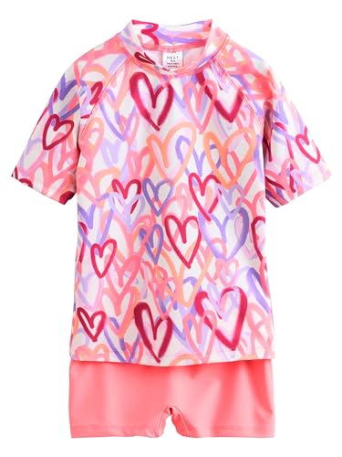 NEXT Sunsafe Rash-Trägertop-Set Pink Heart 6 Jahre von NEXT