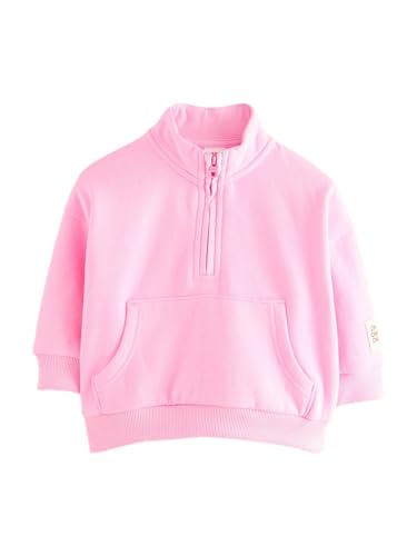 NEXT Sweatshirt mit halblangem Reißverschluss Bright Pink 12 Monate von NEXT