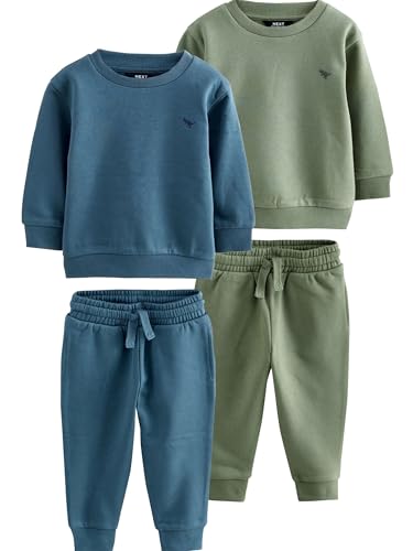 NEXT Sweatshirt und Jogginghose, 2er-Pack Blue/Green 18 Monate von NEXT