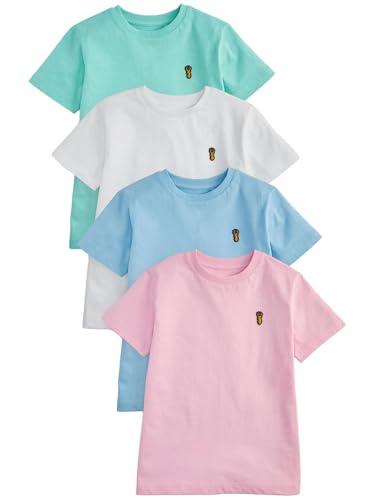 NEXT T-Shirts mit Hirsch-Stickerei, 4er-Pack Pastels 3 Jahre von NEXT