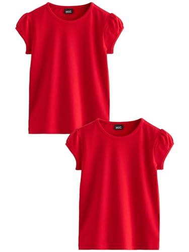 NEXT T-Shirts mit Puffärmeln, 2er-Pack Rot 6 Jahre von NEXT