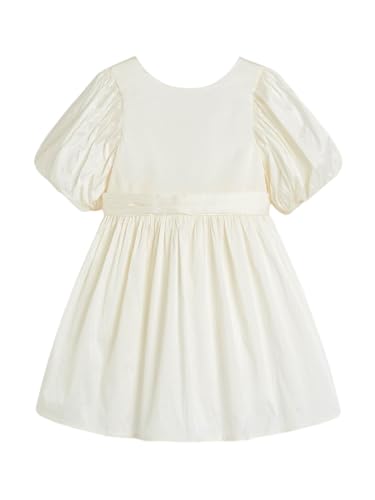 NEXT TAFT-Kleid für Mädchen mit Print und Schleife Elfenbein 3 Jahre von NEXT