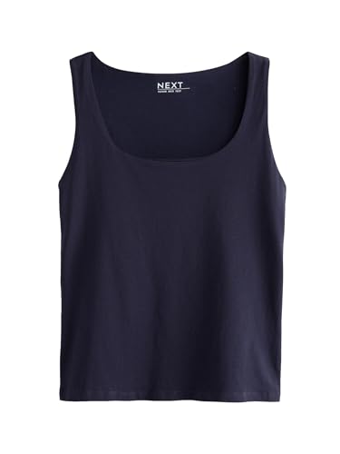 NEXT Top mit eckigem Ausschnitt Marineblau M von NEXT