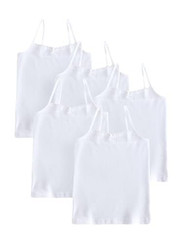 NEXT Trägertops mit elastischen Trägern, 5er-Pack Weiß 5-6 Jahre von NEXT
