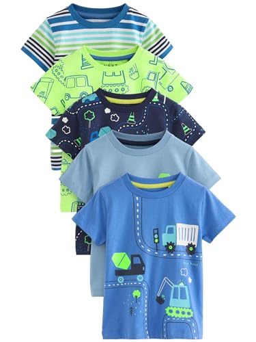 NEXT Transport Kurzarm-T-Shirt aus Baumwolle, 5er-Pack Blue/Green 3 Jahre NEXT Transport Kurzarm-T-Shirt aus Baumwolle, 5er-Pack Blue/Green 3 Jahre von NEXT