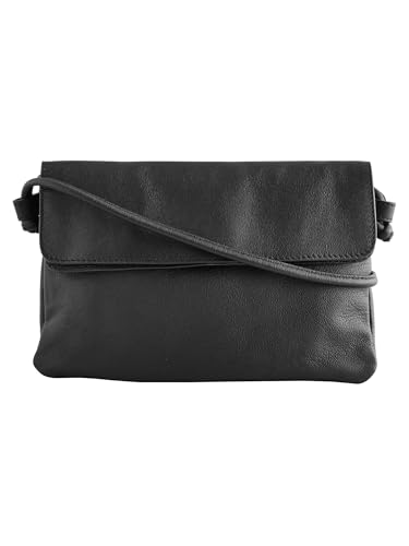 NEXT Umhängetasche mit Überschlag aus Leder Schwarz one size von NEXT