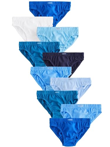 NEXT Unterhosen aus 100% Baumwolle, 10er-Pack Tonal Blue 9 Jahre von NEXT