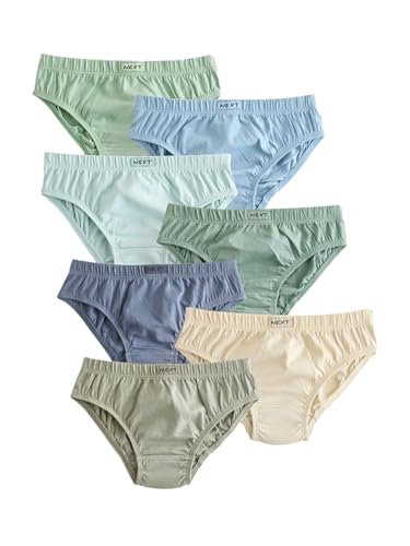 NEXT Unterhosen aus 100% Baumwolle, 7er-Pack Green/Blue 11 Jahre von NEXT