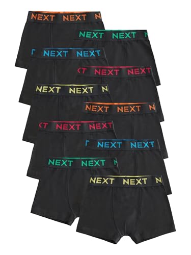 NEXT Unterhosen im 10er-Pack Black with Colour Waistband 7 Jahre von NEXT