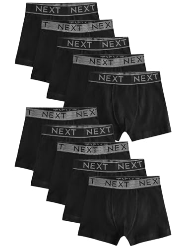 NEXT Unterhosen im 10er-Pack Black with Grey Waistband 11 Jahre von NEXT