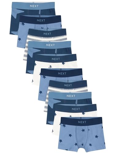NEXT Unterhosen im 10er-Pack Blaue Sterne & Streifen 7 Jahre von NEXT