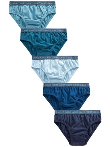 NEXT Unterhosen aus 100% Baumwolle, 5er-Pack Blue Jacquard Waistband 13 Jahre von NEXT