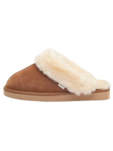 NEXT Velourslederpantolette mit Kunstfellfutter Chestnut Brown 35.5-37 von NEXT