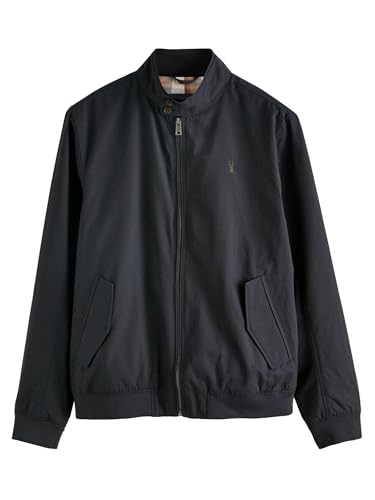 NEXT Wasserabweisende Harrington-Jacke mit Karofutter Marineblau XXL von NEXT