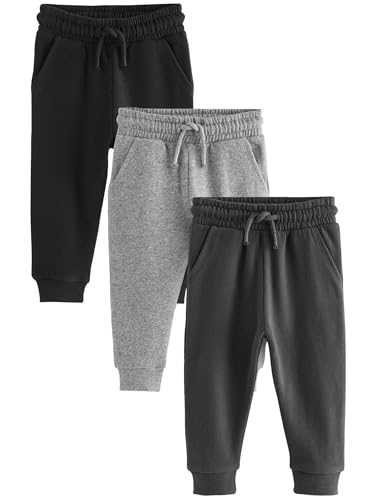 NEXT Weiche Jogginghose, 3er-Pack Schwarz/Charcoal/Grau 2 Jahre von NEXT