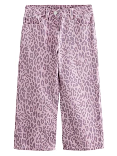 NEXT Weit geschnittene Jeans Pink Leopard Print 7 Jahre von NEXT